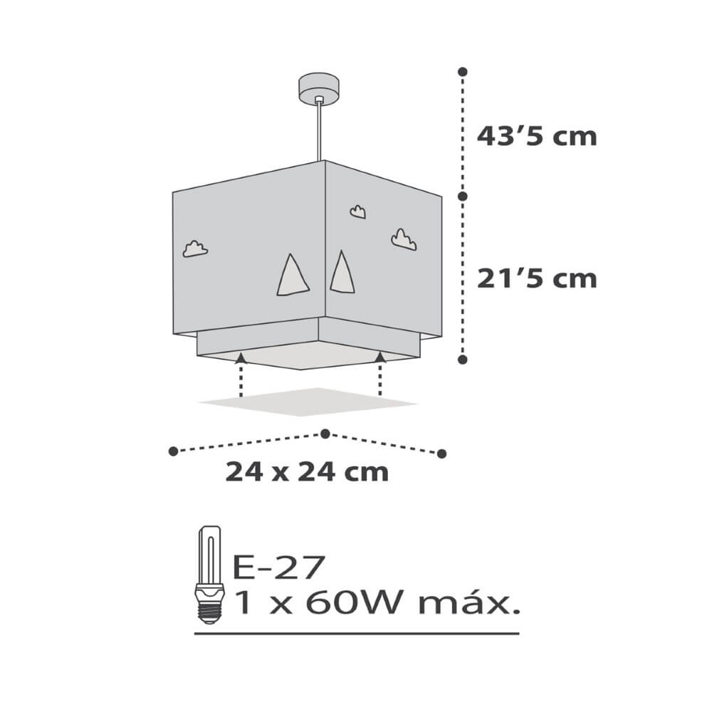 Children's room hanging lamp Hello Little Dalber 8420406002989