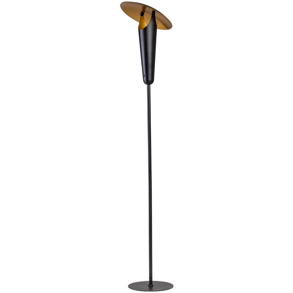 Modern floor lamp The Britt black with gold