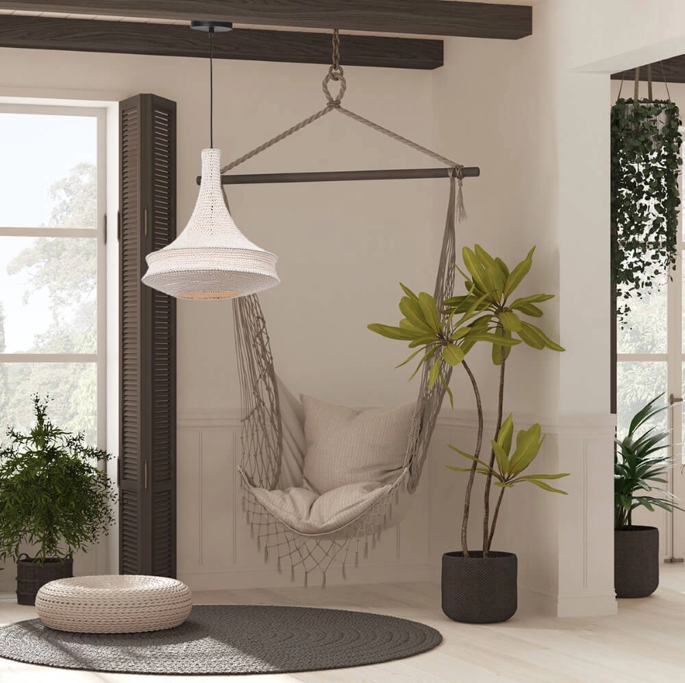 Pendant lamp Marrakesch white Ø 60cm Steinhauer 8712746161526