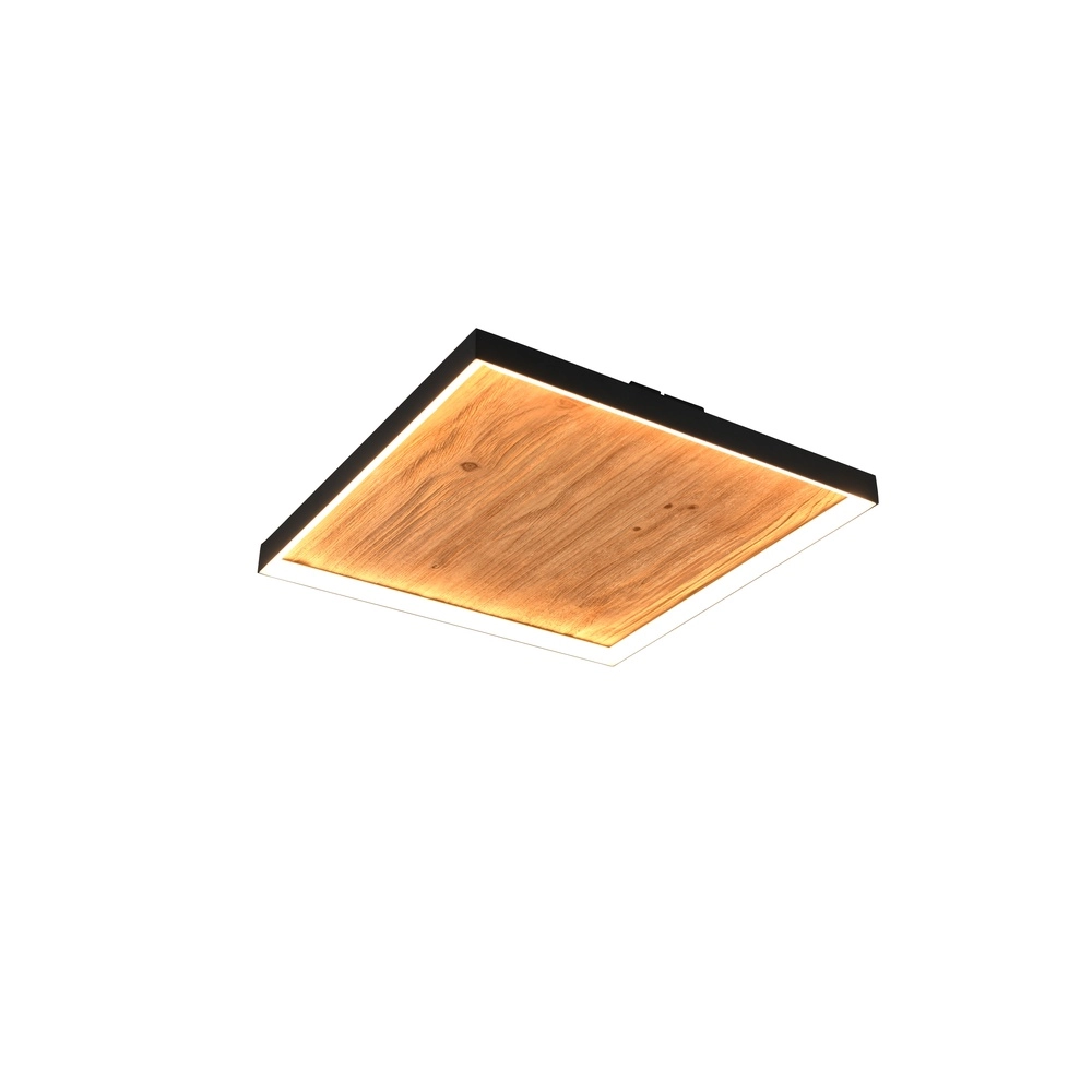 Design ceiling lamp Kalea black with wood