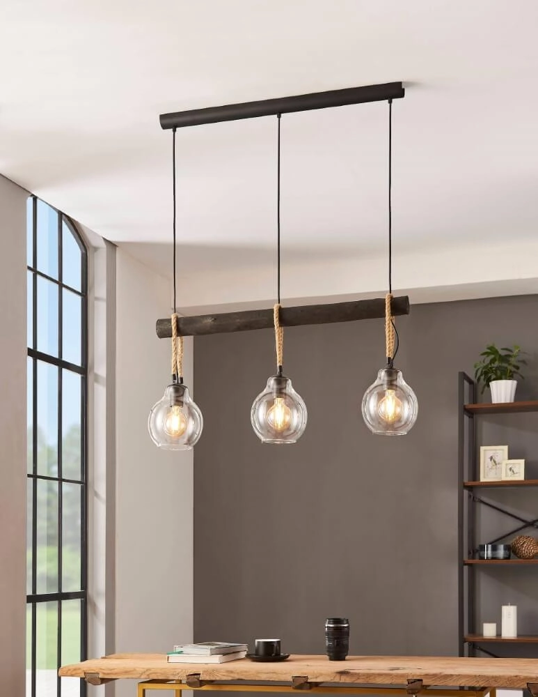 Dining table hanging lamp Roding with rope Eglo 9002759436186