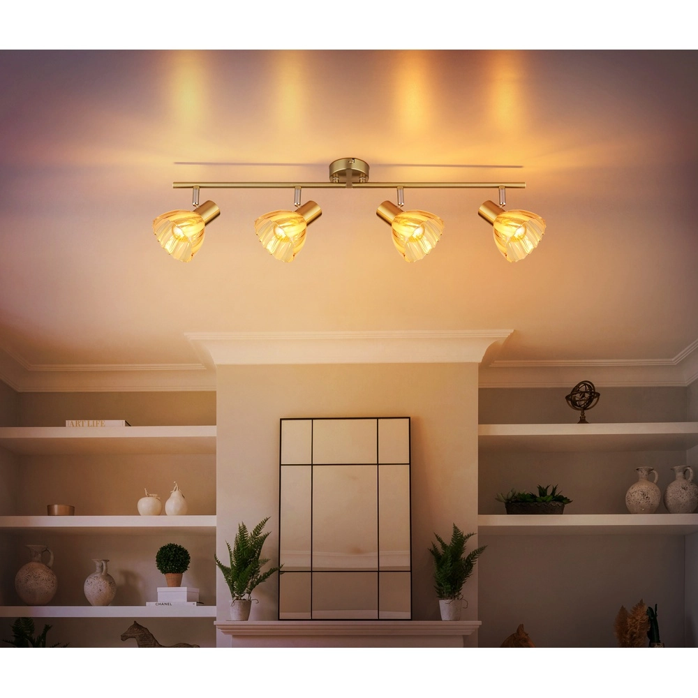 Ceiling lamp 4-lights Zachery Gold Globo 9007371531509