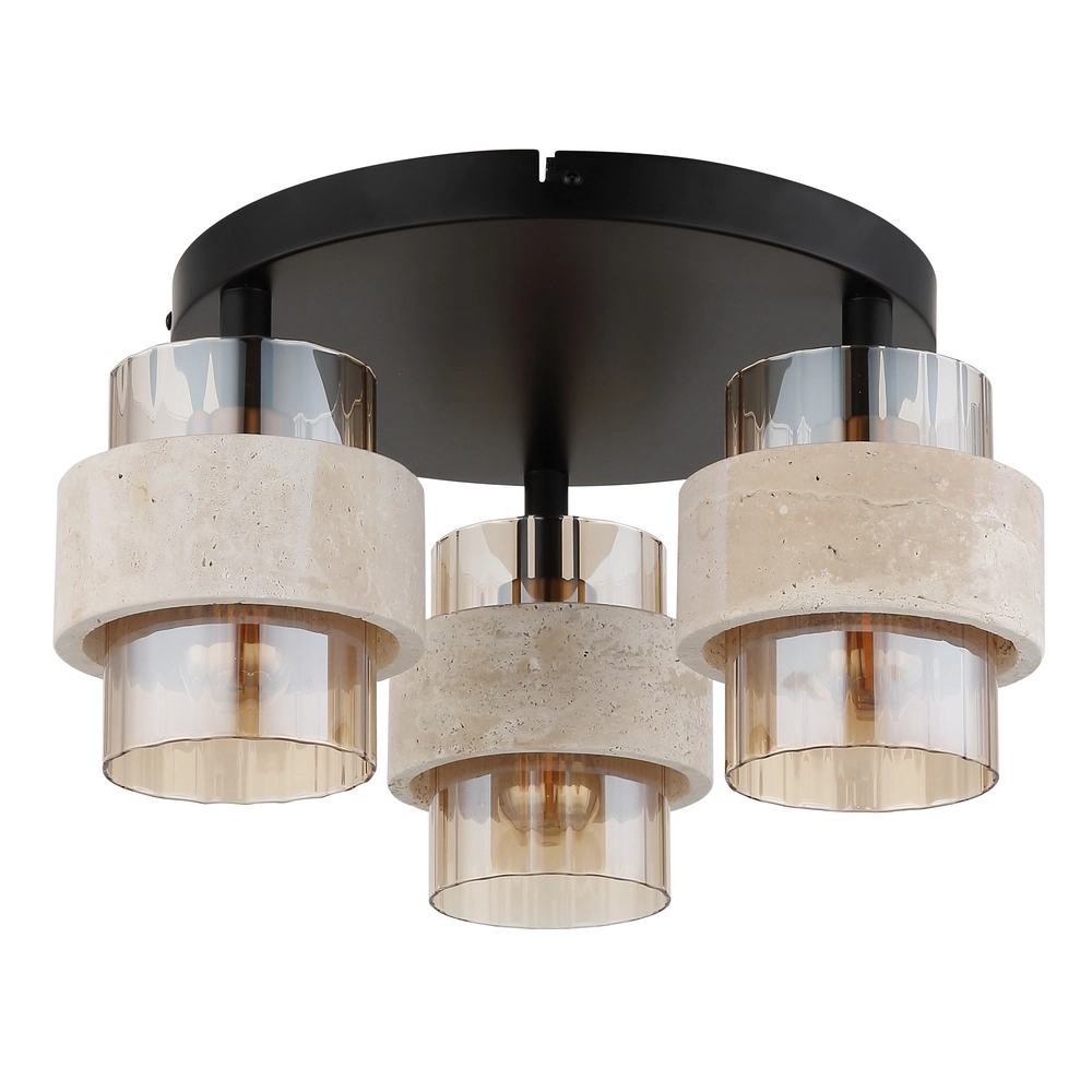 Ceiling lamp Daren black with marble Globo 9007371586660
