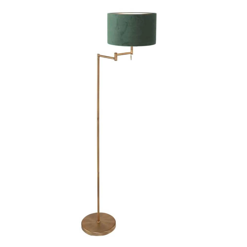 Floor lamp Bella bronze with green cap