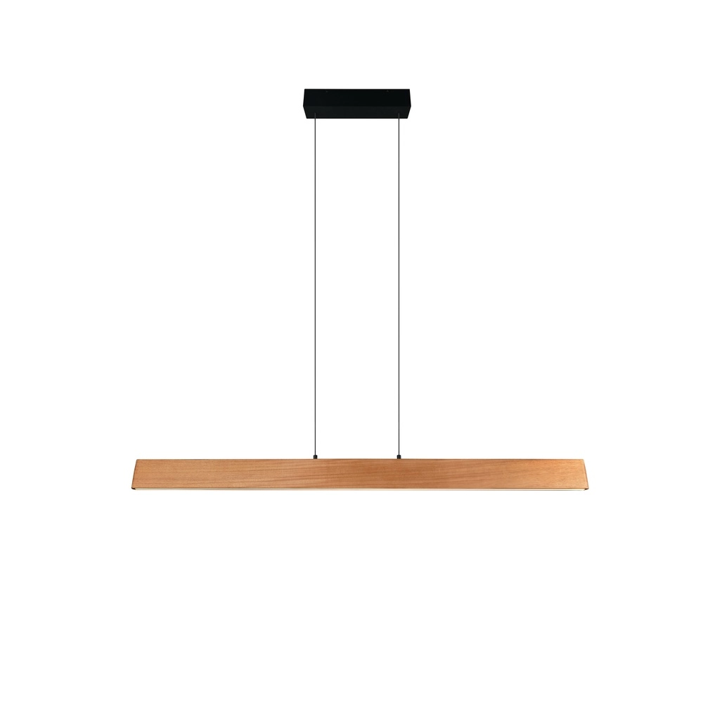 Sleek pendant lamp Edgewood 150cm wood Trio 4017807662252