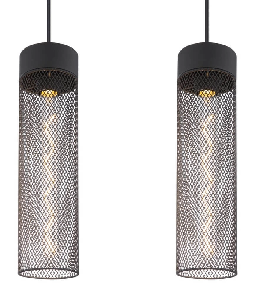 3-light pendant lamp Hans black Globo 9007371432516