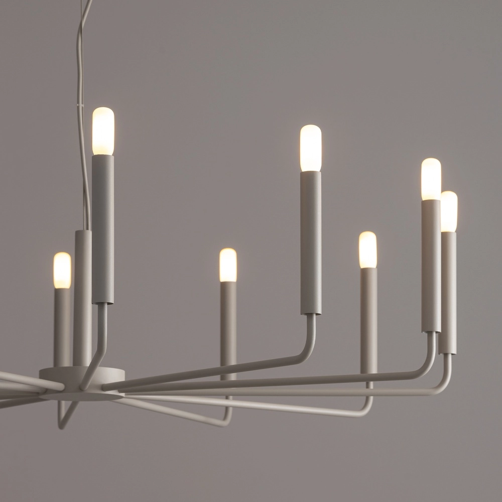 Modern chandelier Orto Ø 103cm grey