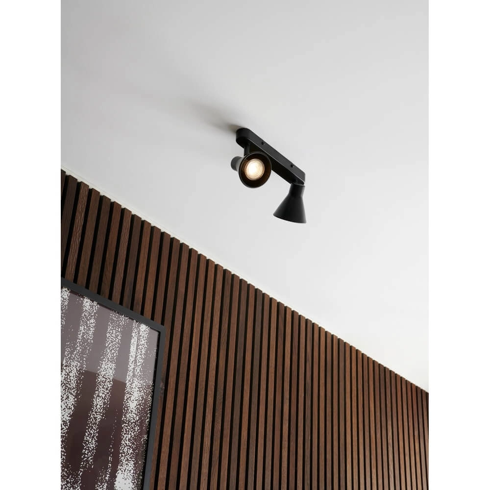 Ceiling lamp Eik 2-light black Nordlux 5704924011481