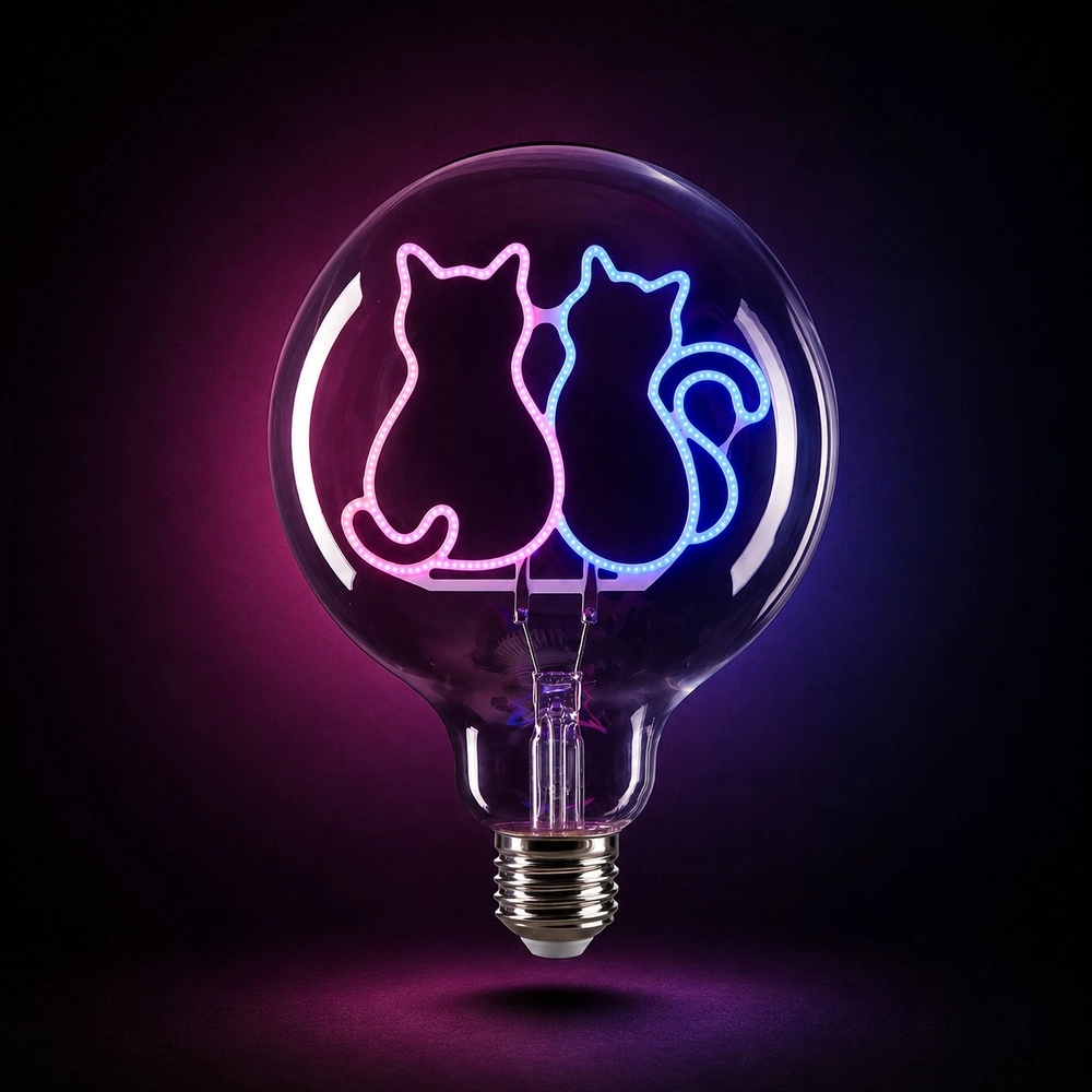 E27 light source Lumopop Cats - Pink Blue Brilliant 4004353477676