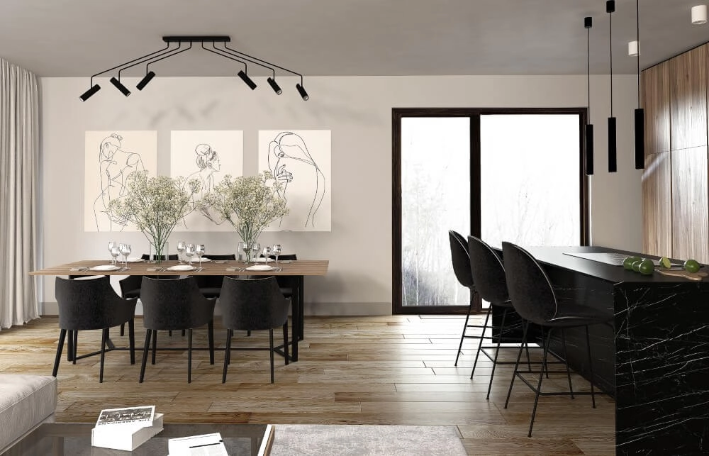 Black ceiling lamp Eye Super flexible Lyora 5903139650595
