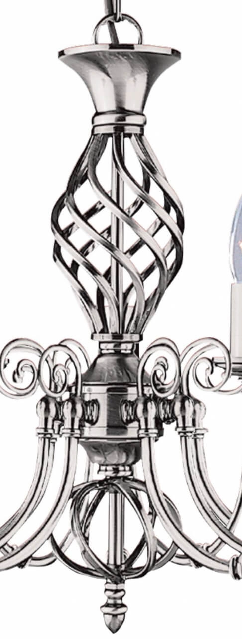 Antique silver chandelier Zanzibar Searchlight 5013874223852