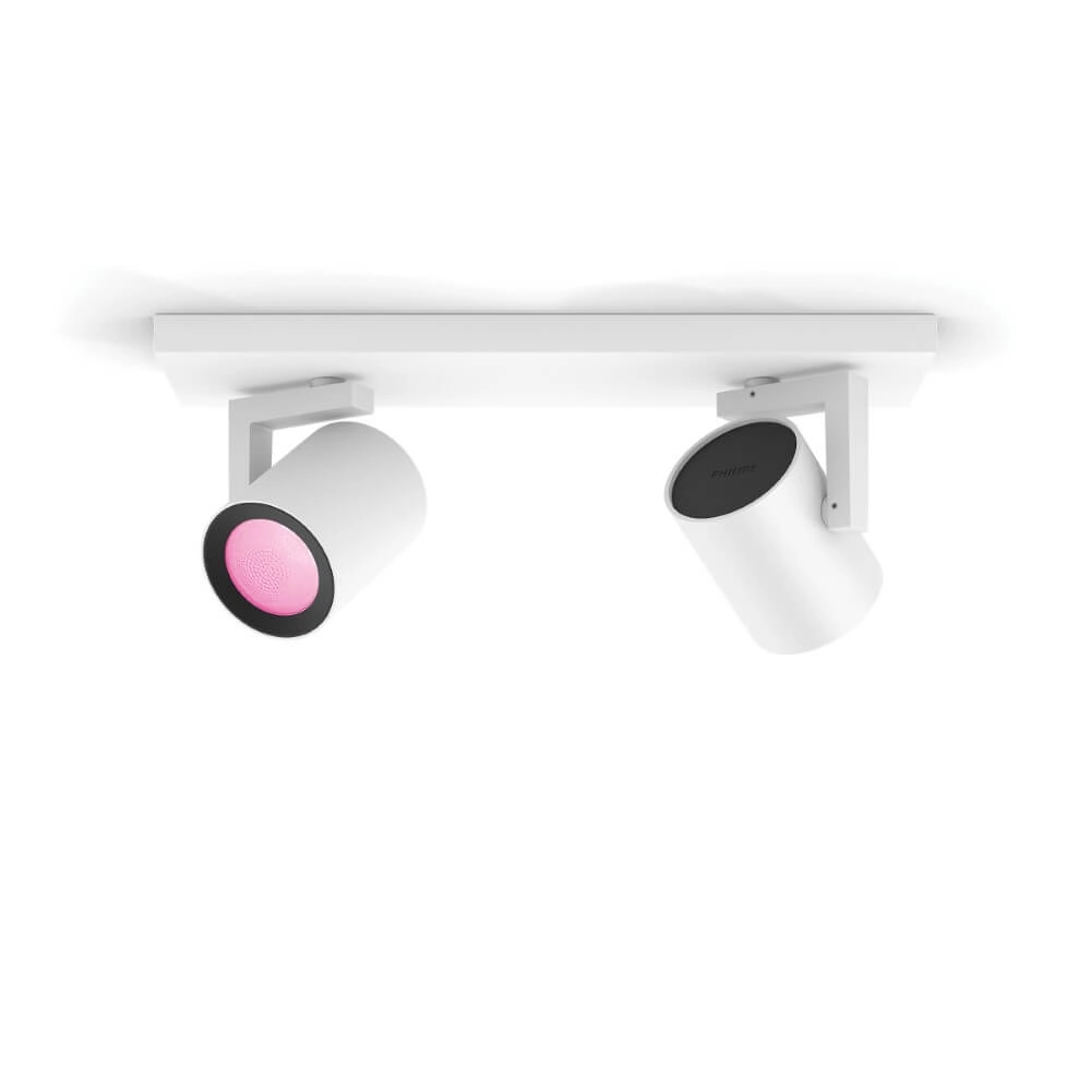 Surface-mounted spotlight Hue Argenta - White and color 2-light white Philips 8718696171585