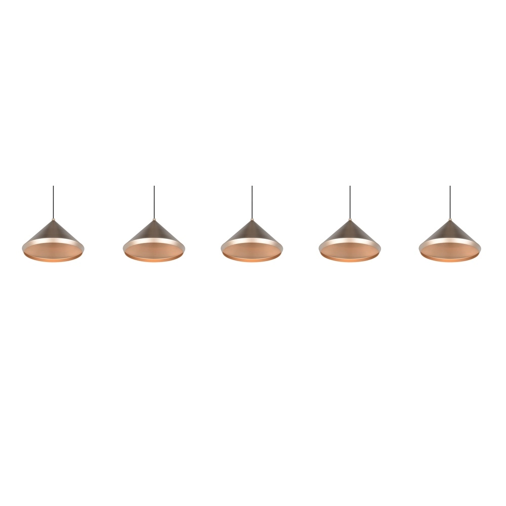 5-light pendant lamp Laguna coffee brown Trio 4017807671094