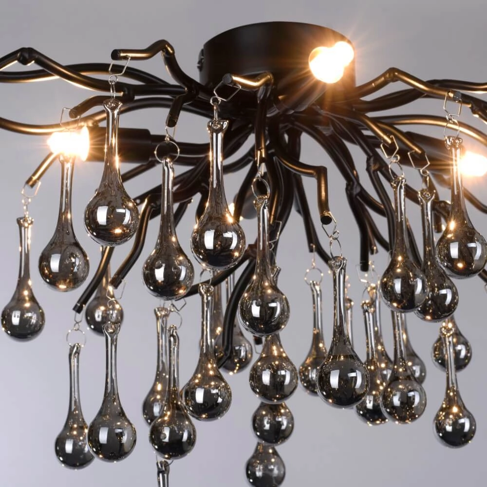Chandelier Icicle black 60cm Paul Neuhaus 4012248377574