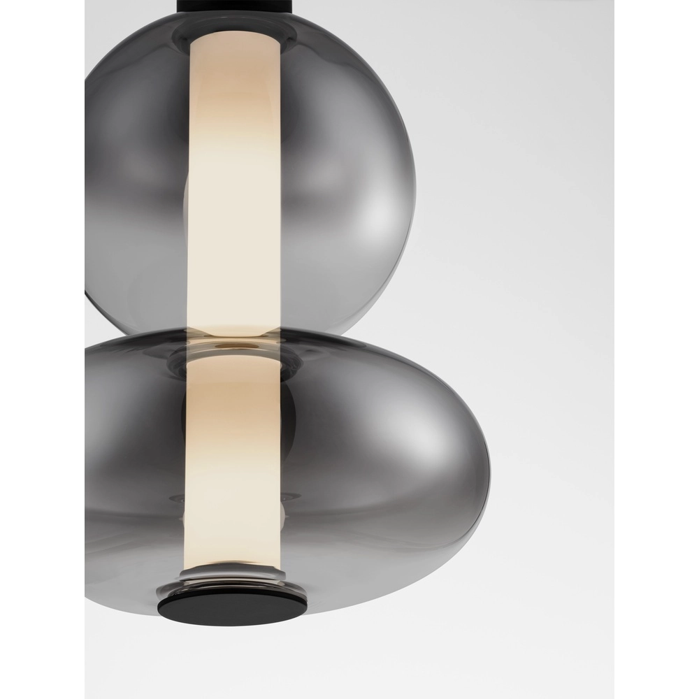 Pendant lamp Bally smoke glass 27.5cm Lyora 5212017449153