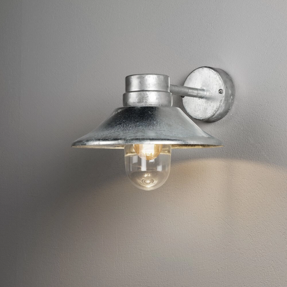Rural wall lamp Vega brushed metal KonstSmide 7318304283214