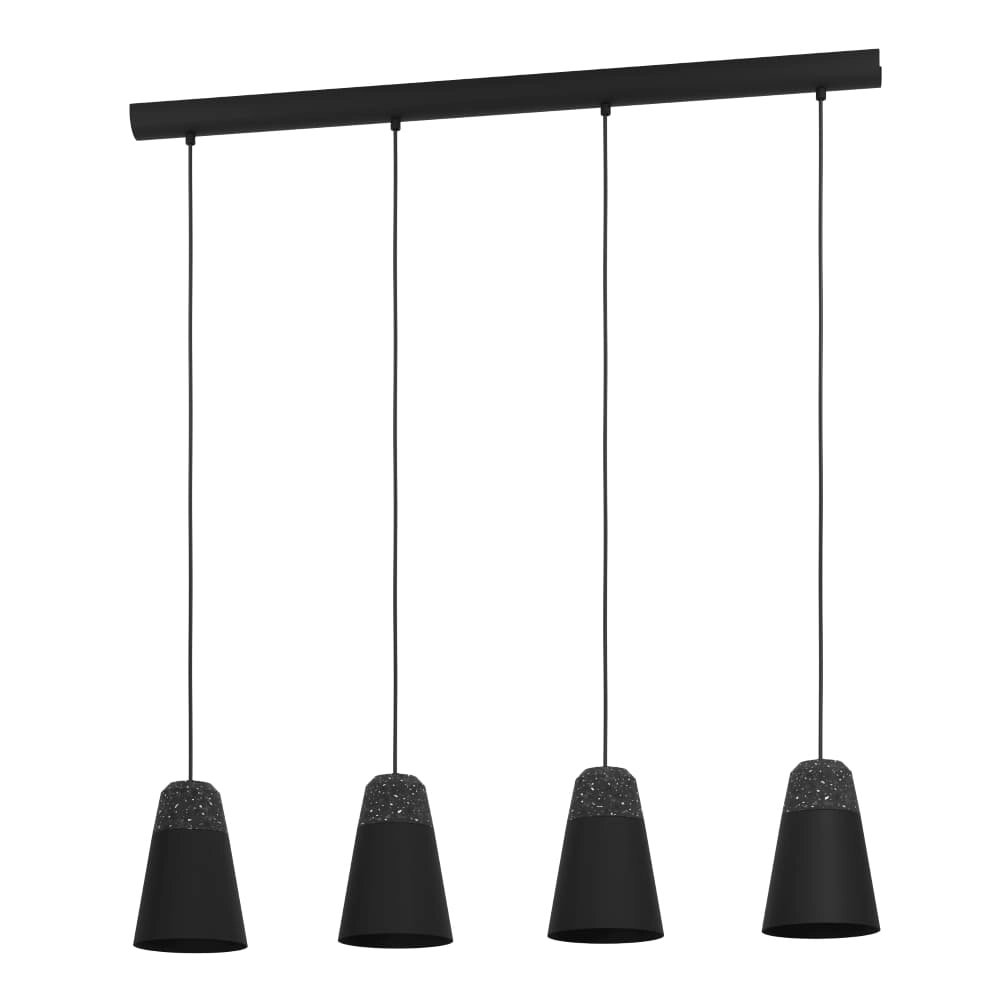 Black 4-light hanging lamp Canterras