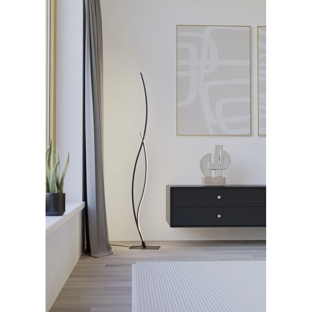 Chic LED floor lamp Grisolia 129cm - black Eglo 9008606316212