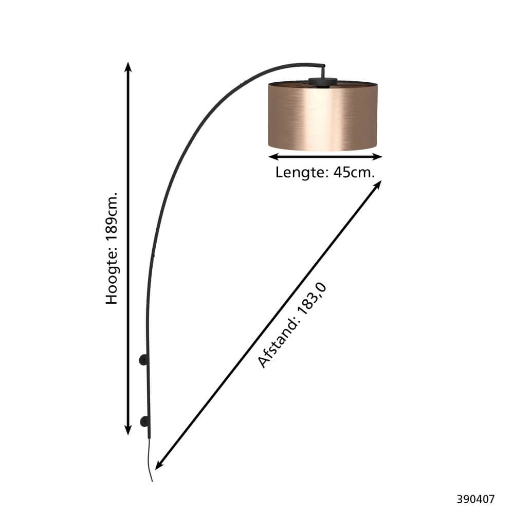 Design wall lamp Saganto 1 arc copper Stars of Light 9008606312542