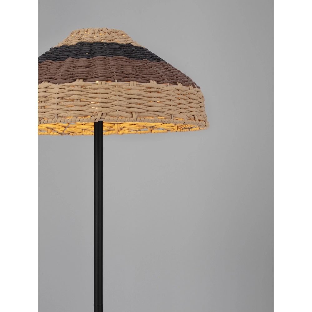 Floor lamp Caro black and rattan Lyora 5212017453013