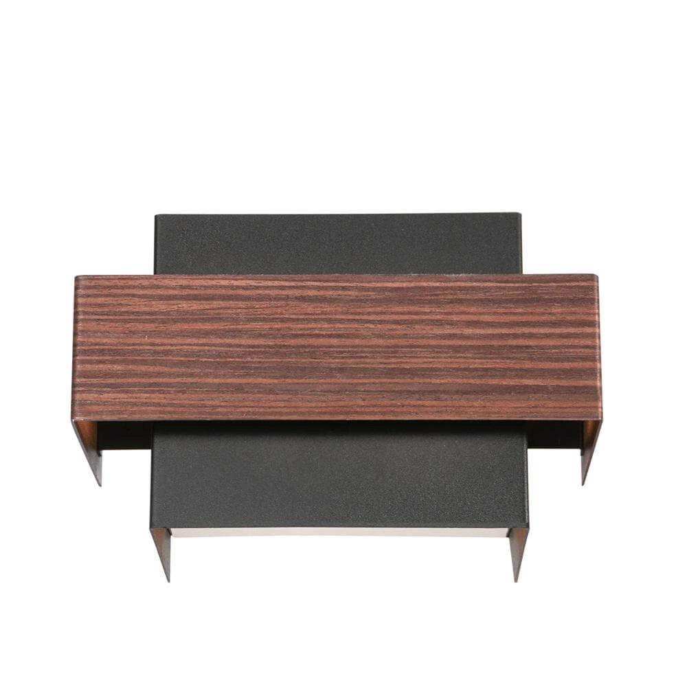Wall lamp Muro black with wood M Steinhauer 8712746177756