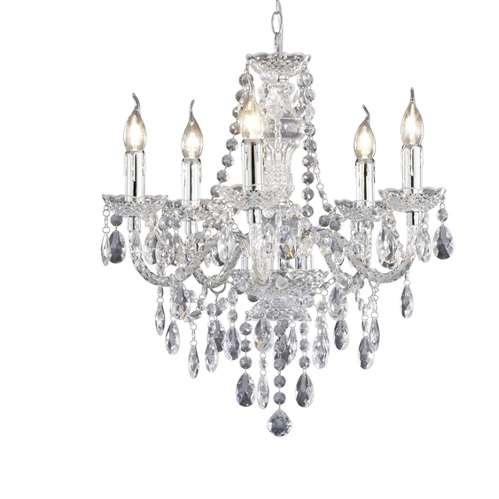 Chandelier Luster Crystal 52cm 5-light gray Trio 4017807108569