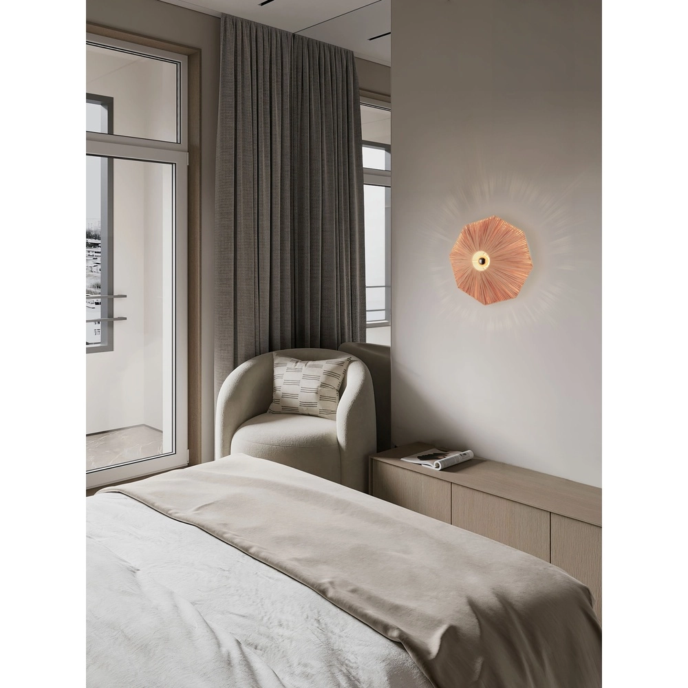 Wall lamp Elvio terracotta Ø 45cm