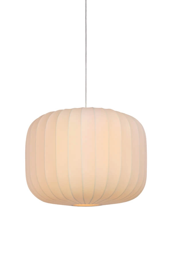 Japandi pendant lamp Lexa white Ø 44cm
