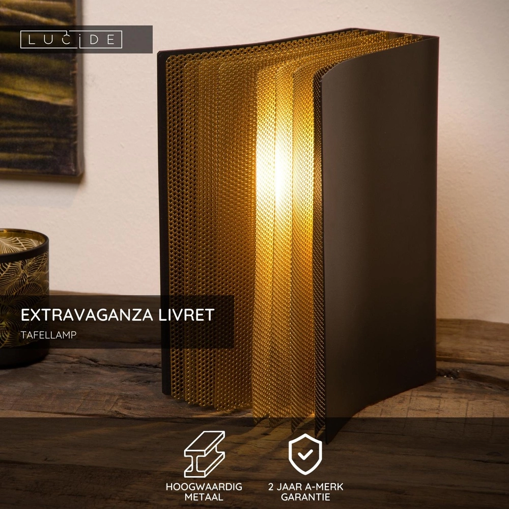 Table lamp Extravaganza Livret Book design Lucide 5411212782687