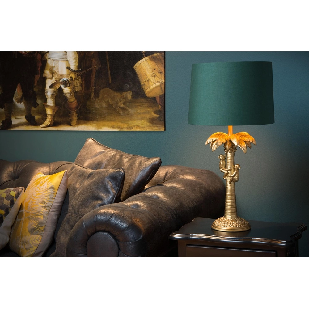 Table lamp Extravaganza Coconut gold with green cap Lucide 5411212105240