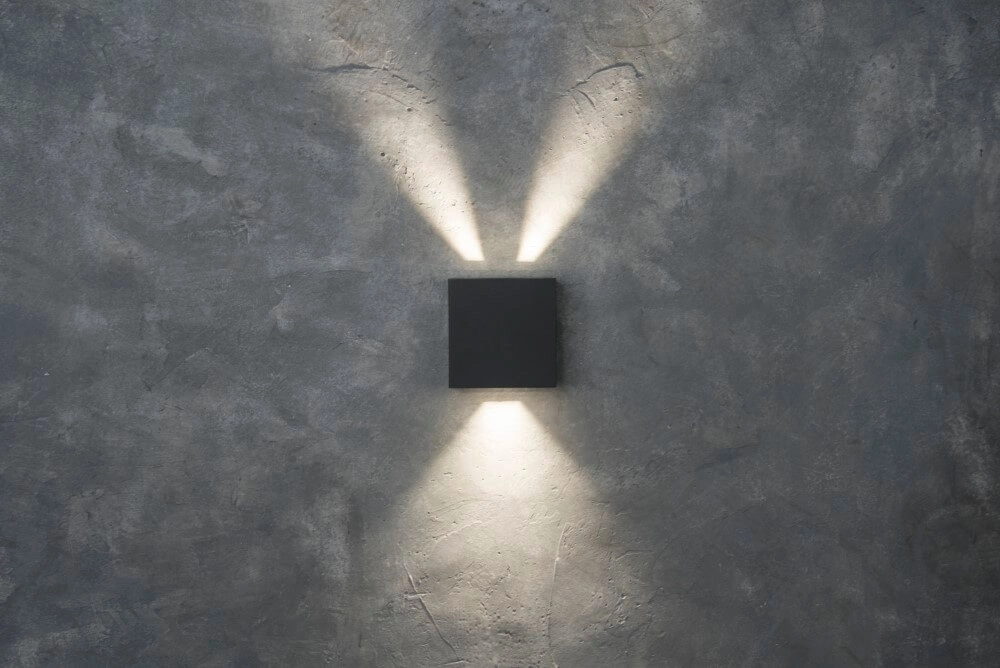 Anthracite wall lamp Gemini Beams design Lutec 6939412012940