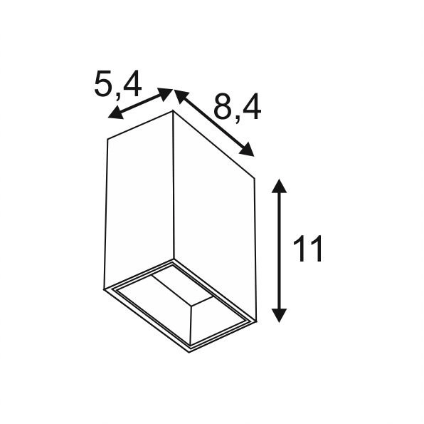 Square lamp Quad Down 1x4,5w - 3000K white SLV 4024163148634