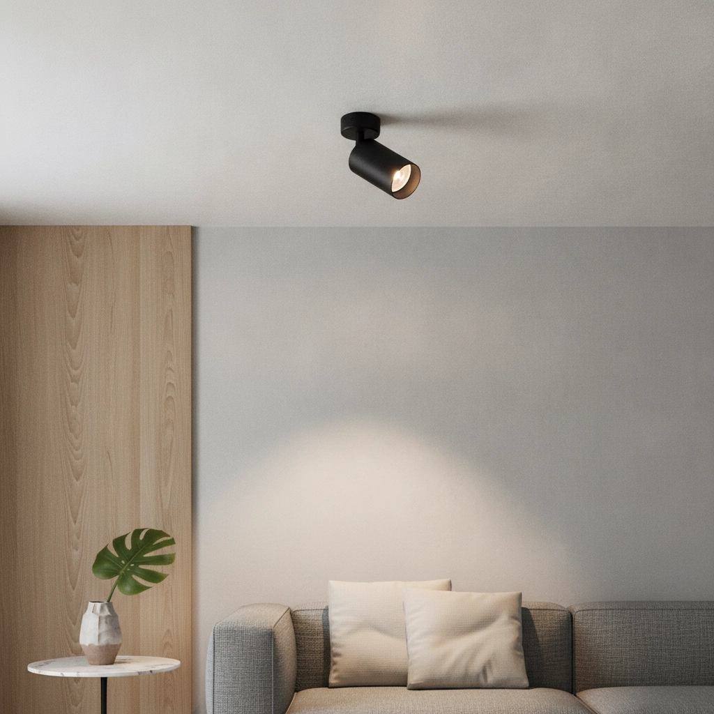 Ceiling spotlight Reig Single Black