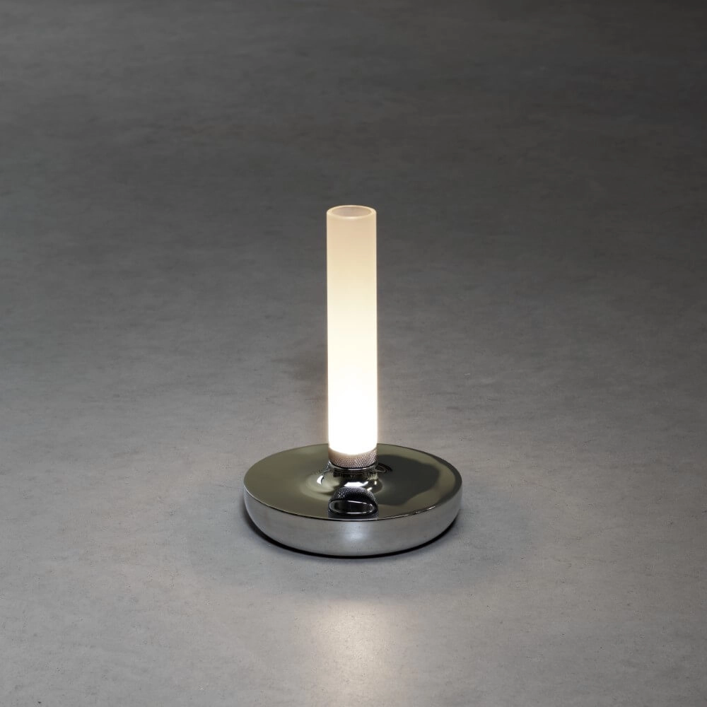 Rechargeable table lamp Biarritz chrome KonstSmide 7318308270036