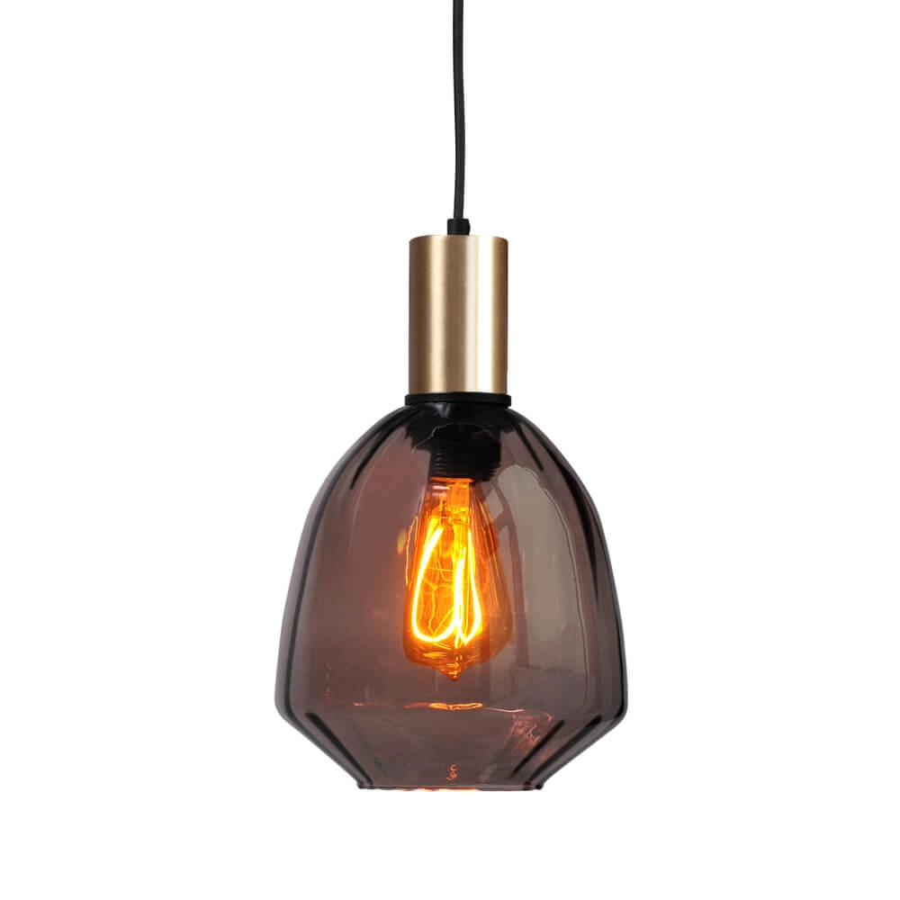 3-light hanging lamp - gold - Porto with different glasses Masterlight 8718121270111