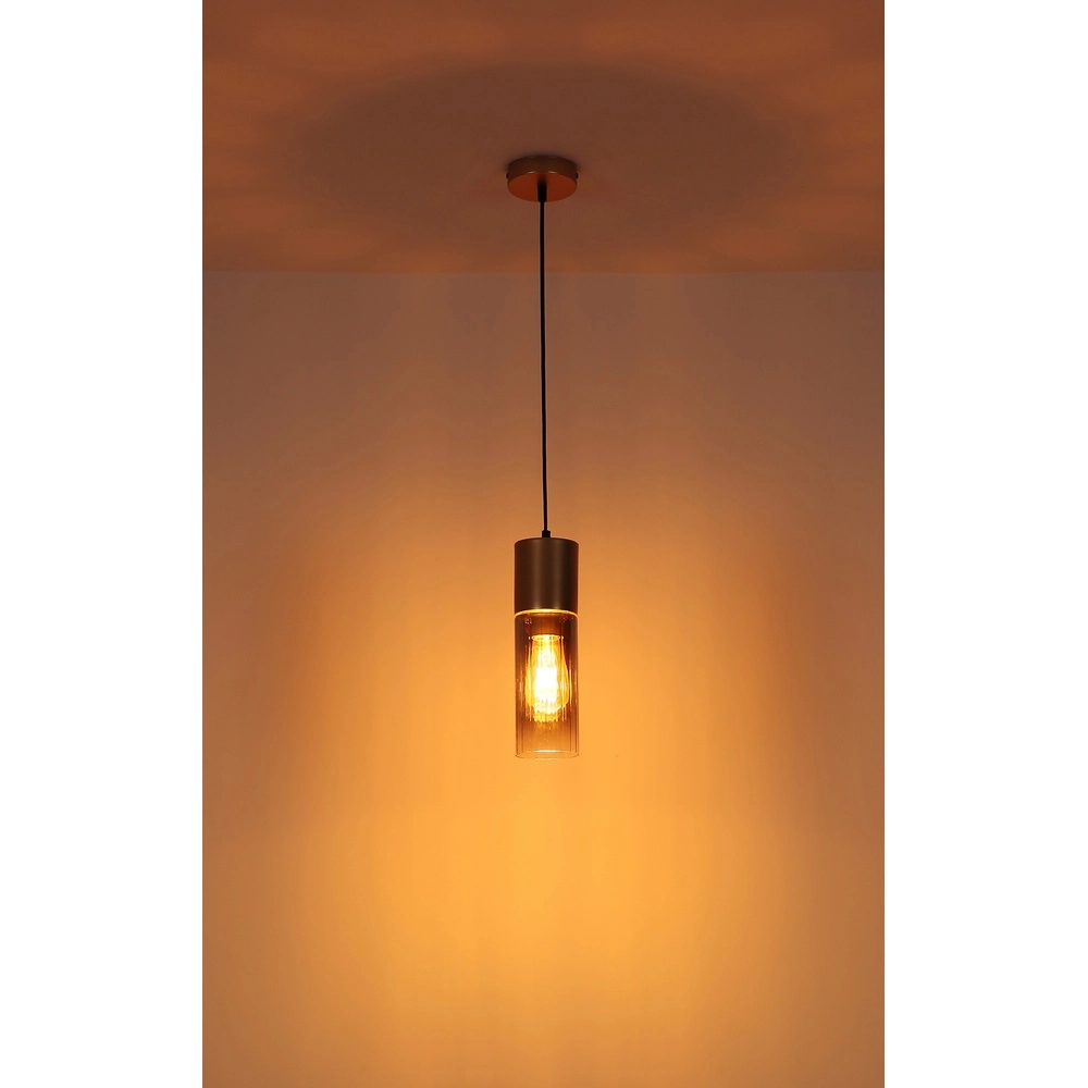 Pendant lamp Annika brown design Globo 9007371525904