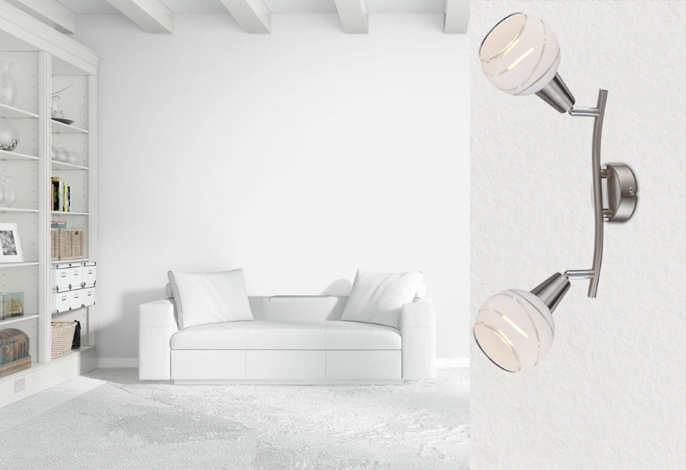 Ceiling lamp Elliott 2-light nickel Globo 9007371249329