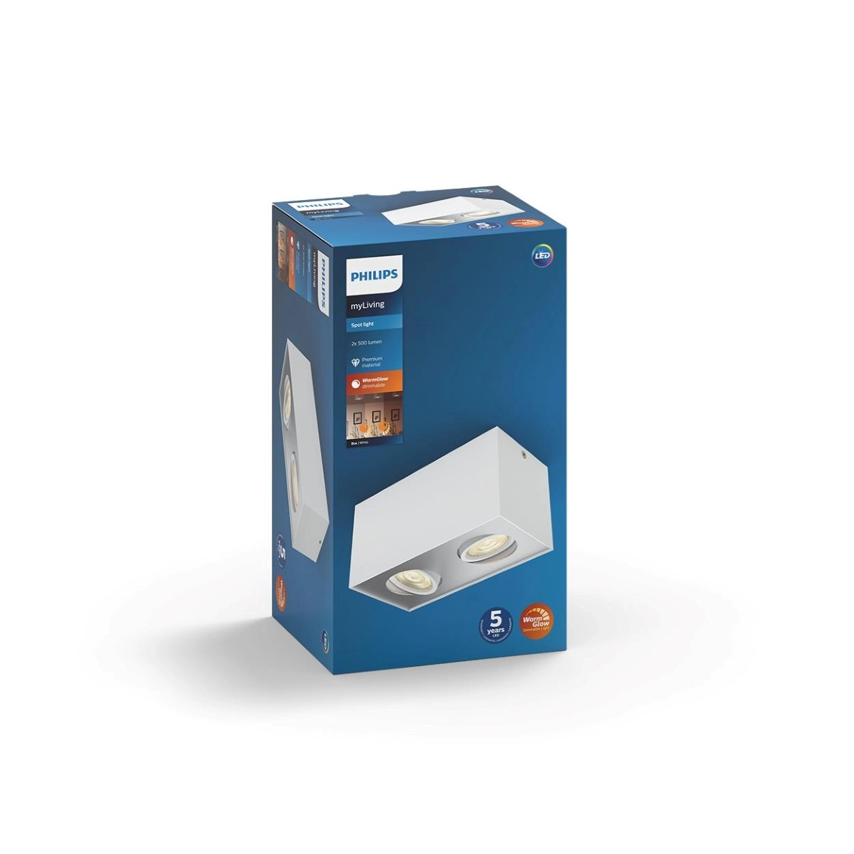Lamp Box 2-light white Philips 8718696164525