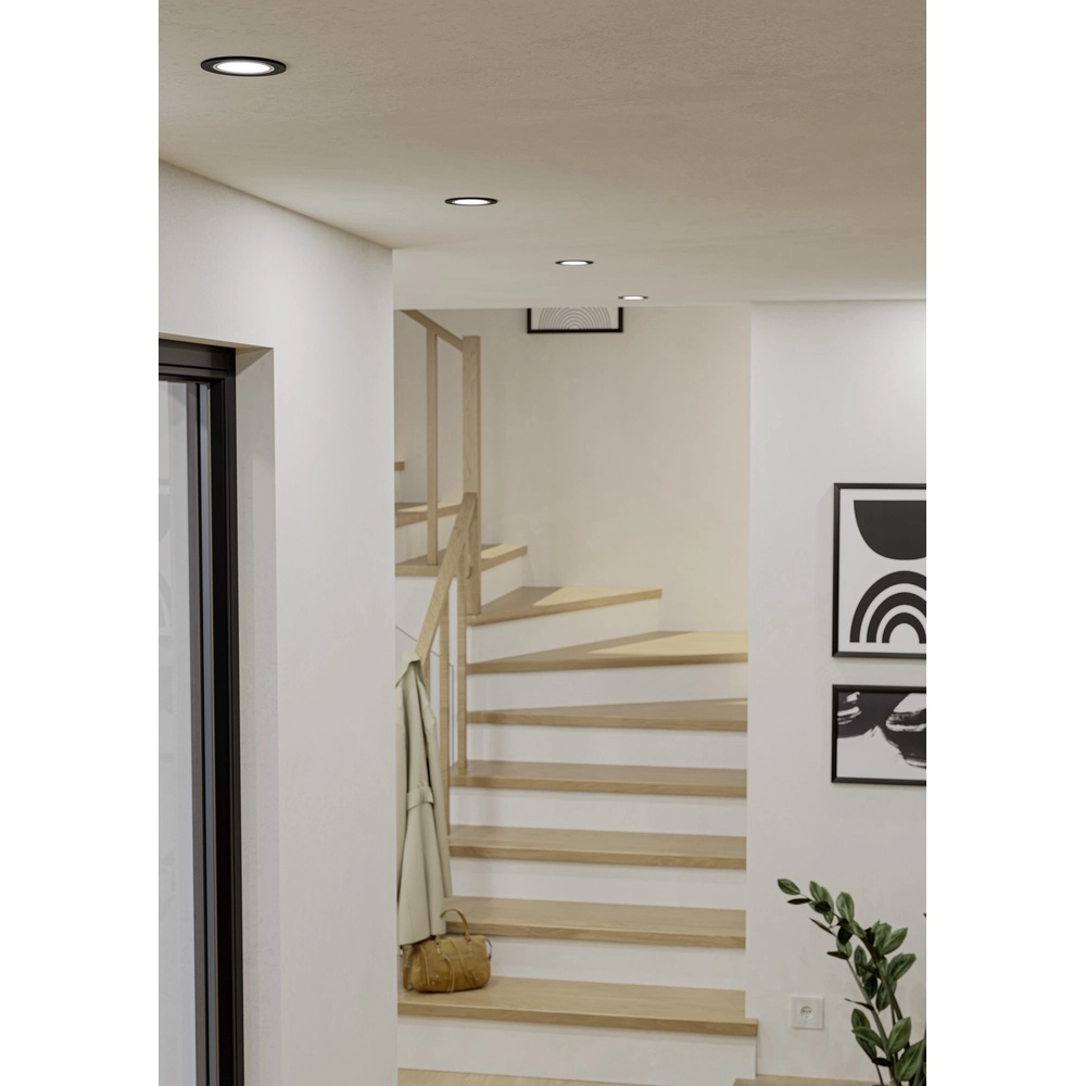 Zigbee recessed spot Carosso-Z black - round Eglo 9008606259809