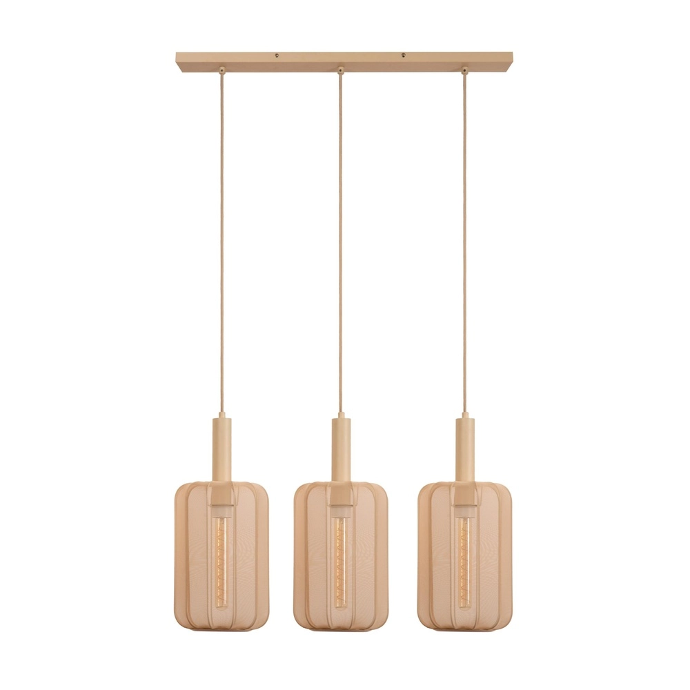 Pendant lamp 3-lights Corina sand brown