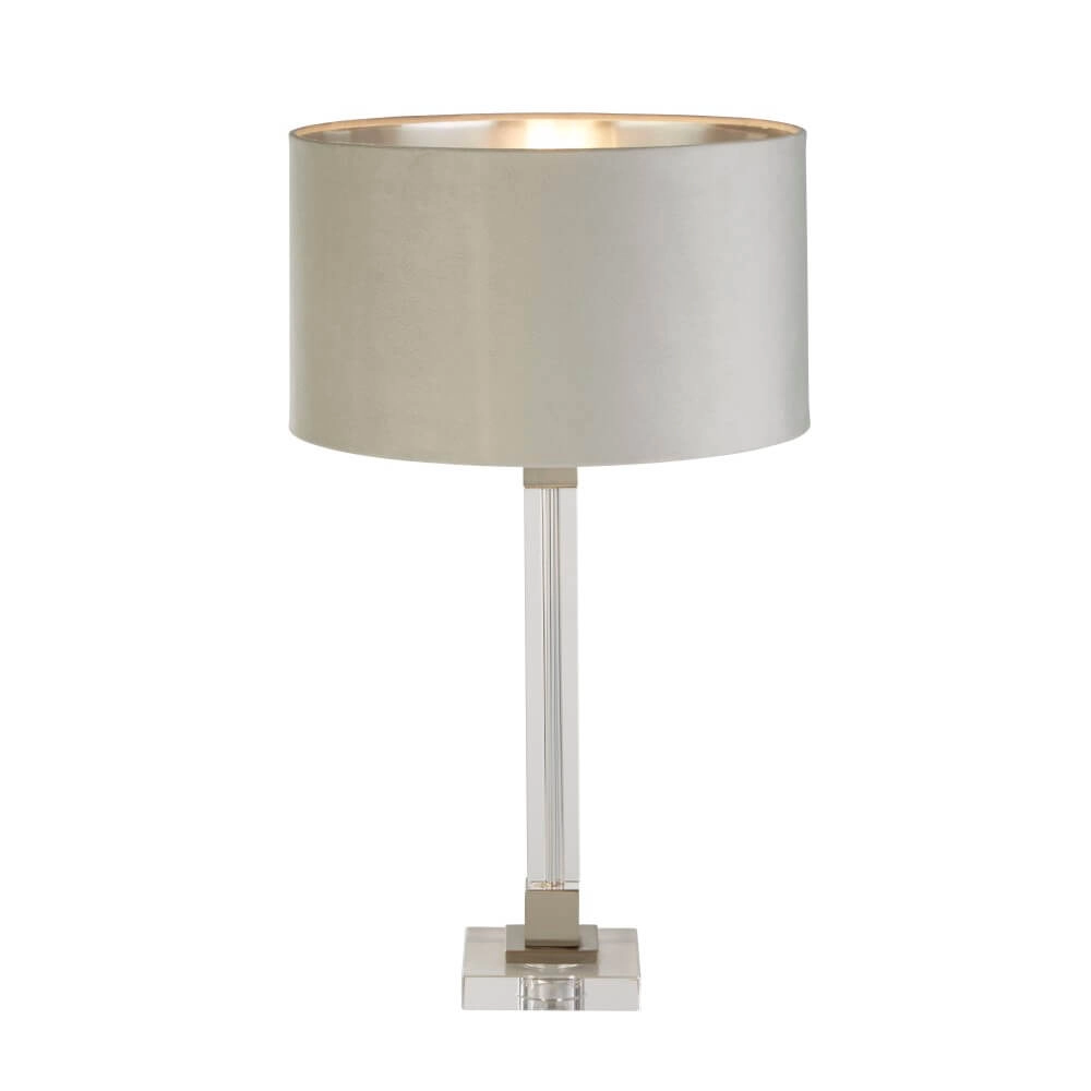 Design table lamp Scarborough gold with gray shade Searchlight 5053423257075