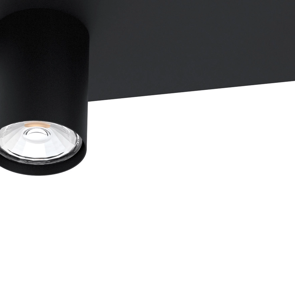 Black surface-mounted spotlight Valcasotto 4-light Eglo 9002759995164