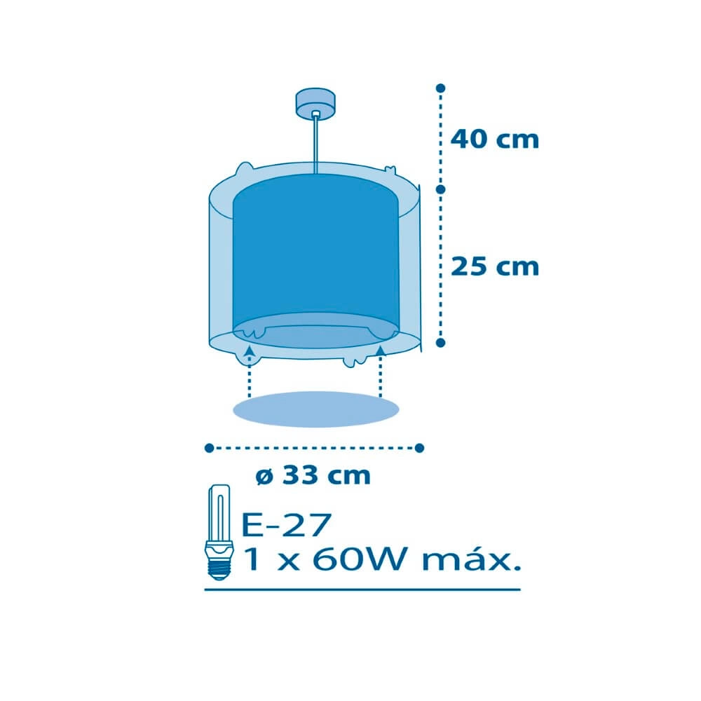 Children's room pendant lamp Planets blue Dalber 8420406002583