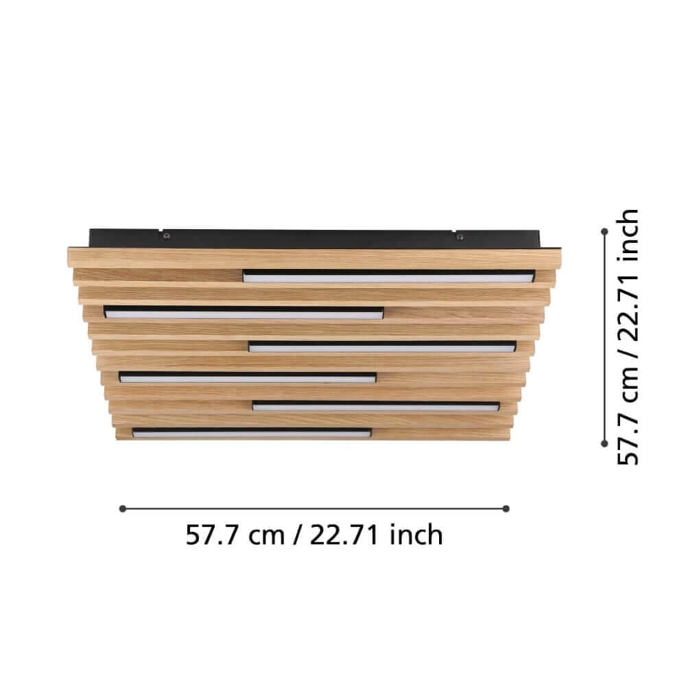 Wooden LED ceiling light Marreira 58cm Stars of Light 9002759398989