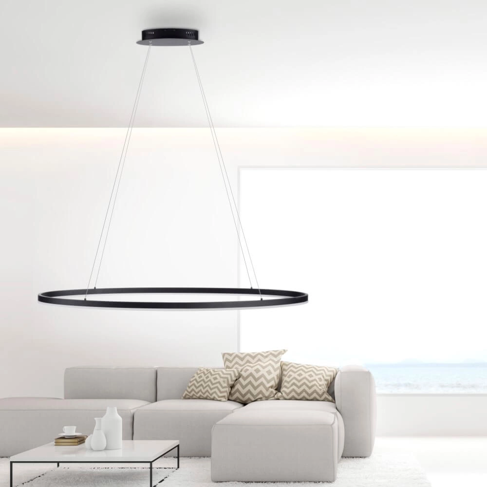 Anthracite pendant lamp Titus Ø 118cm Paul Neuhaus 4012248375228