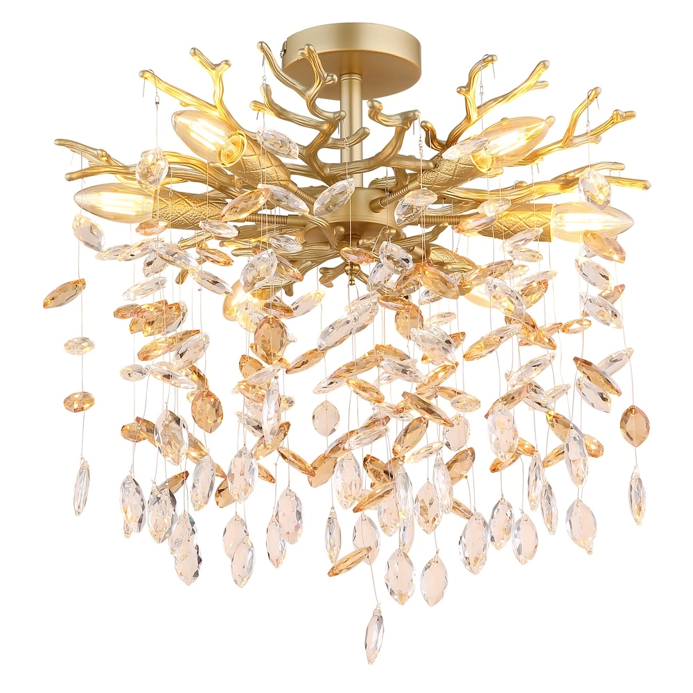 Ceiling lamp Queena gold Ø 50cm