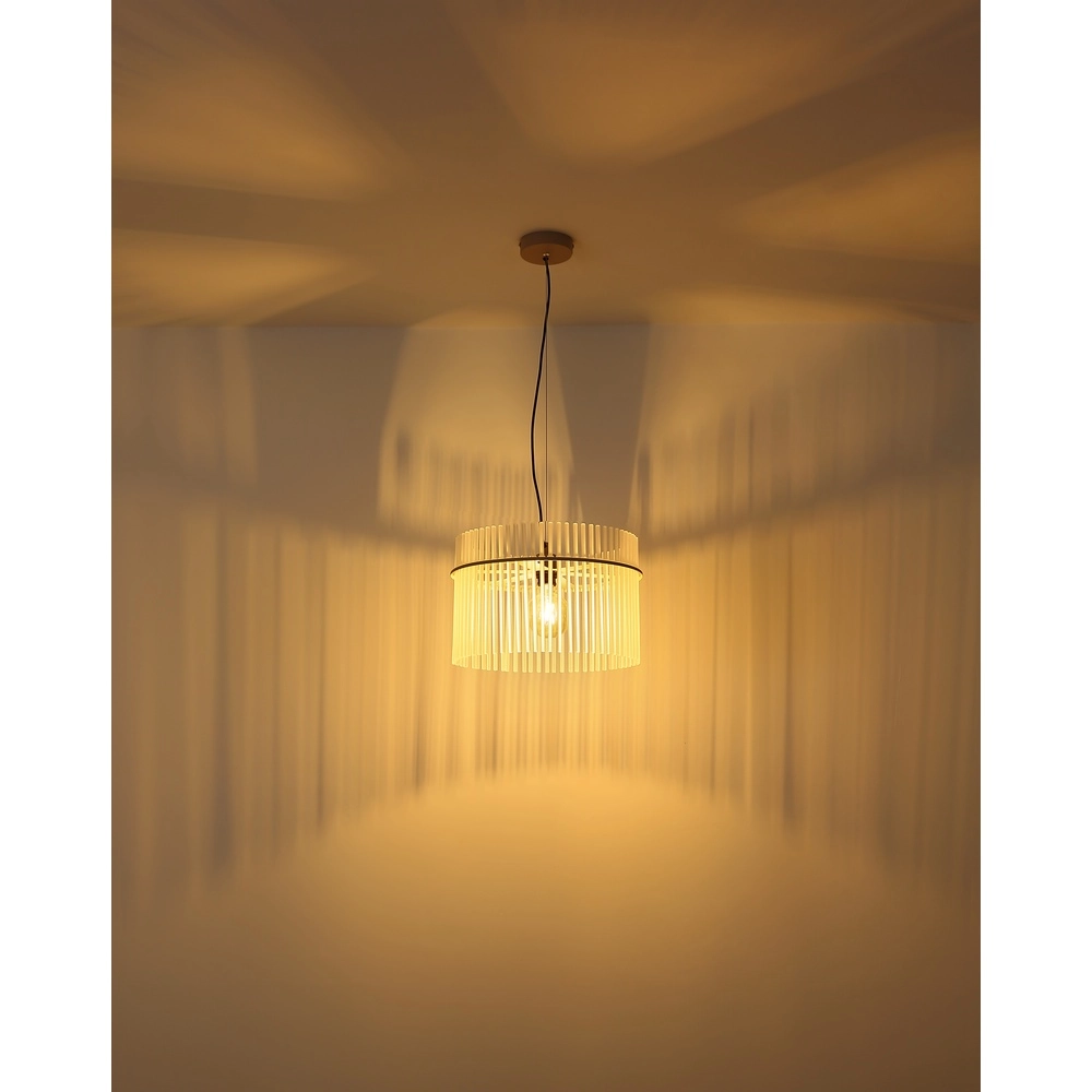 Pendant lamp Gorley sand brown with glass Ø 40cm Globo 9007371578702