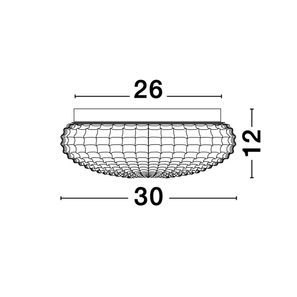 Ceiling lamp Clam smoke glass Lyora 5212017419446