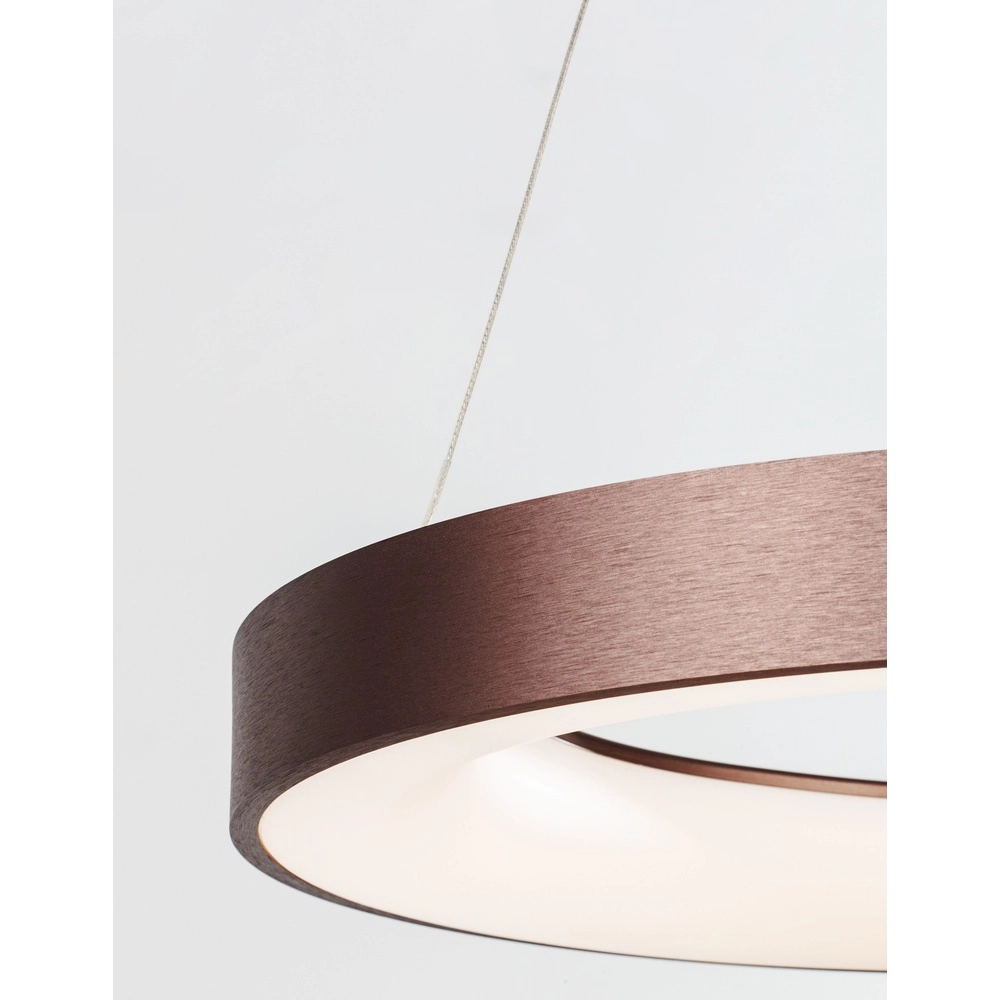 Pendant lamp Rando Thin coffee brown Ø 38cm Lyora 5212017420176