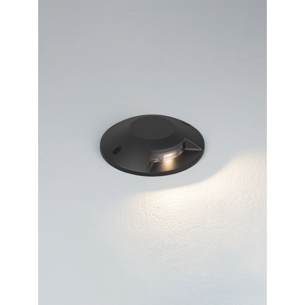 Flat surface-mounted ground spot Grado black - 6W Lyora 5212017497895